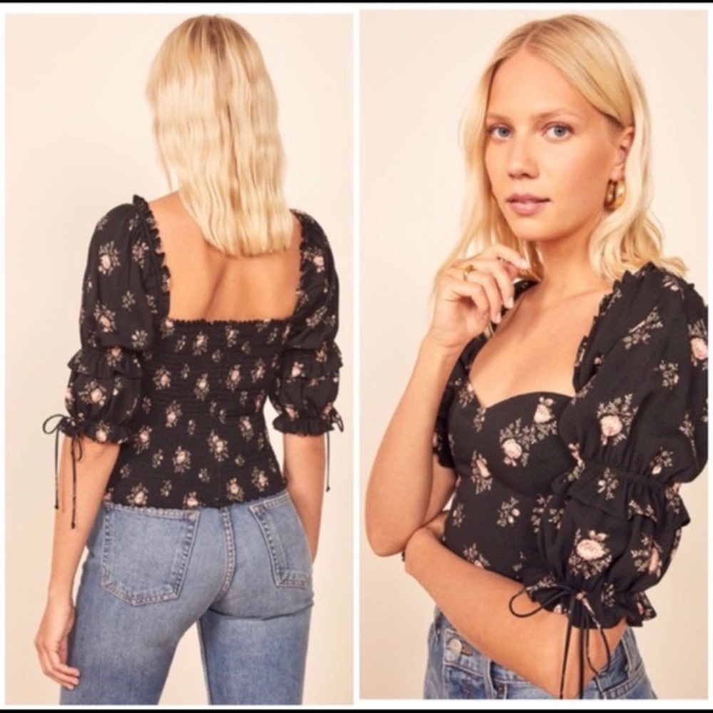 Reformation Nina Visalia Rose Blouse